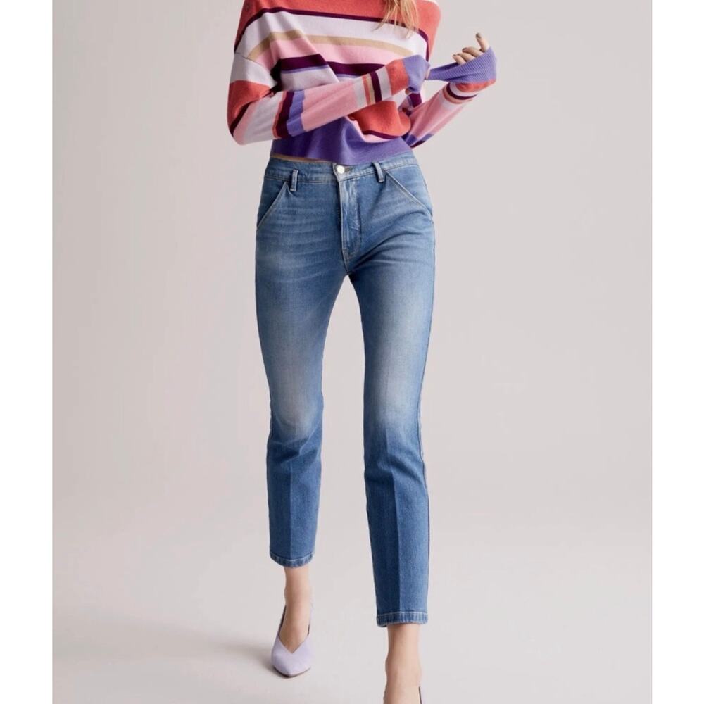 Frame Denim Le Slender Straight Leg Jean in Thistle Womens 27 Medium Wash